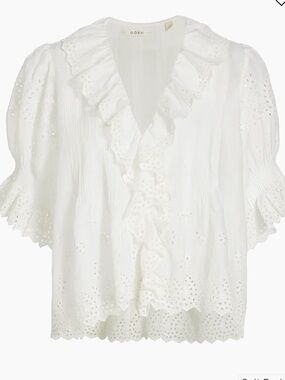 Doen Salt Henri Voile Eyelet Top Size Medium
